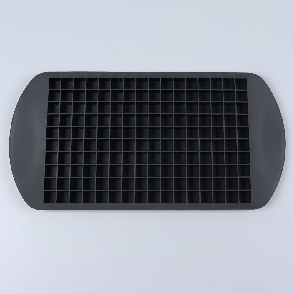 160 Grid Mini Silicone Ice Tray Ice Cubes Foldable Ice Mold Ice Breaker Ice Grid Tray Small Square Mold Ice Maker Silicone Mold: black