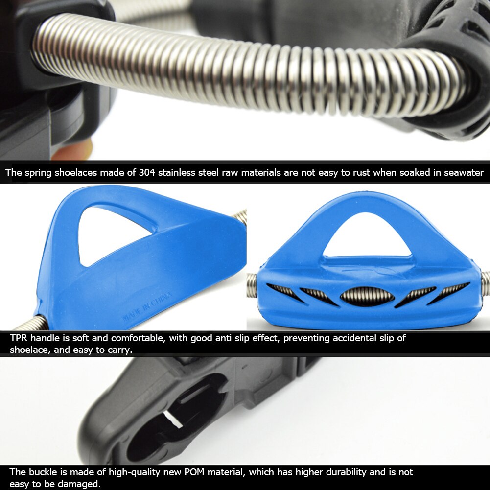 2pcs KEEP DIVING Scuba Diving Stainless Steel Spring Fin Diver Heel Straps gear for Snorkeling Fins Water Sports Accessories