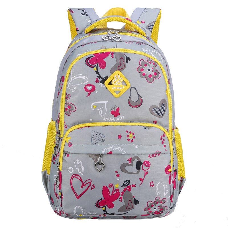 Style Primary School Students School Bag Girls Children Backpack Lovely Breathable Travel bags Mochila Grade 3-6 Schoolbags: gray