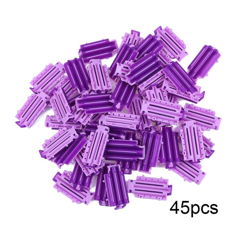 45 unids/bolsa de pelo esponjoso raíces permanente Invisible Clip de pelo ondulado permanente barras de barra abrazaderas rodillos hacer bricolaje Belleza del cabello herramientas de estilismo