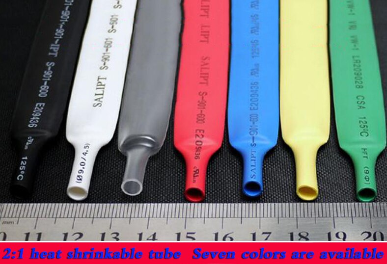 Heat Shrink 2:1 Heatshrink Tube Cable Wire Electrical Sleeving 0.6mm