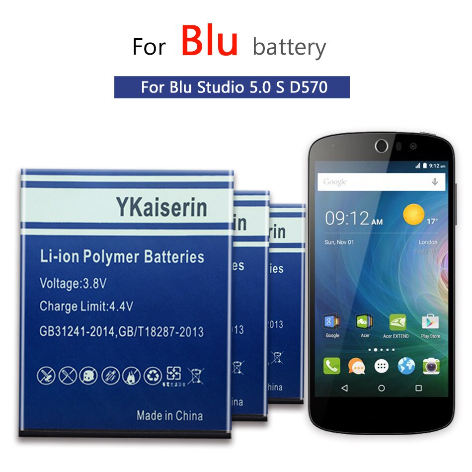 Batería Para BLU Studio 5,0/5,0 S D570 D-570 D570A D572A Y530Q D530 D530A/BLU Studio 6,0 HD D650a D650i/deporte 4,5 S430U