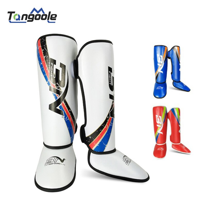 BNPRO Kids Ankle Support Leg Leggings Shin Guards Boxing MMA Muay Thai Karate Kickboxing Legs Protector Training Equipment