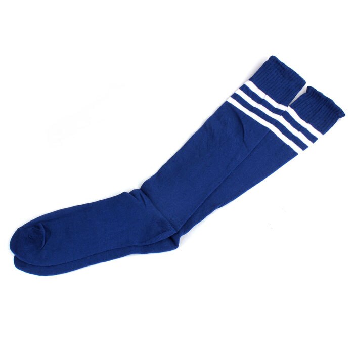 1 Pair THIGH HIGH SOCKS Over Knee Girls Womens Cheerleader Japanese Harajuku skateboard Japanese Cotton ladies socks skarpetki: Blue