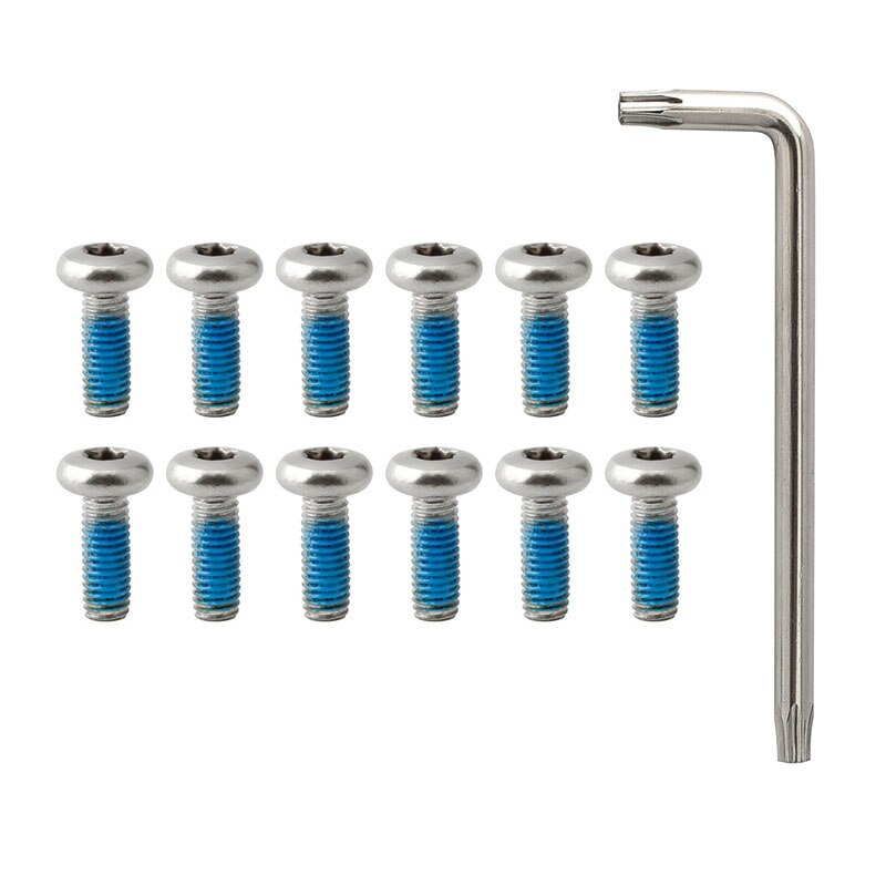 MUQZI-tornillos de disco de freno T25 para bicicleta, tornillos de Rotor alargados de M5 x 13,8mm, pernos de fijación antideslizantes, 12 Uds.: Default Title
