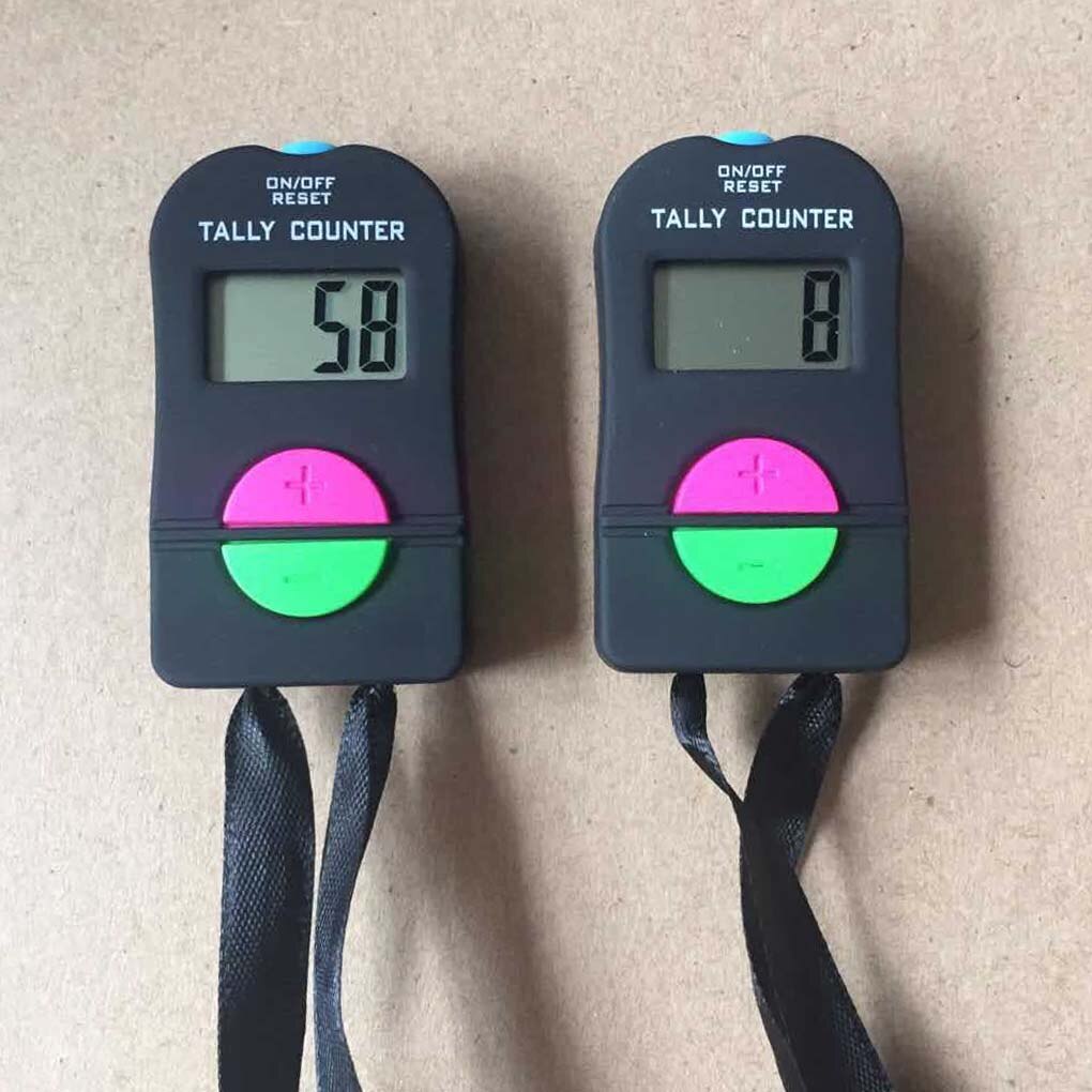 Digital Counter LCD Display Silicone Buttons Battery Powered Portable Counter with Beep Alert