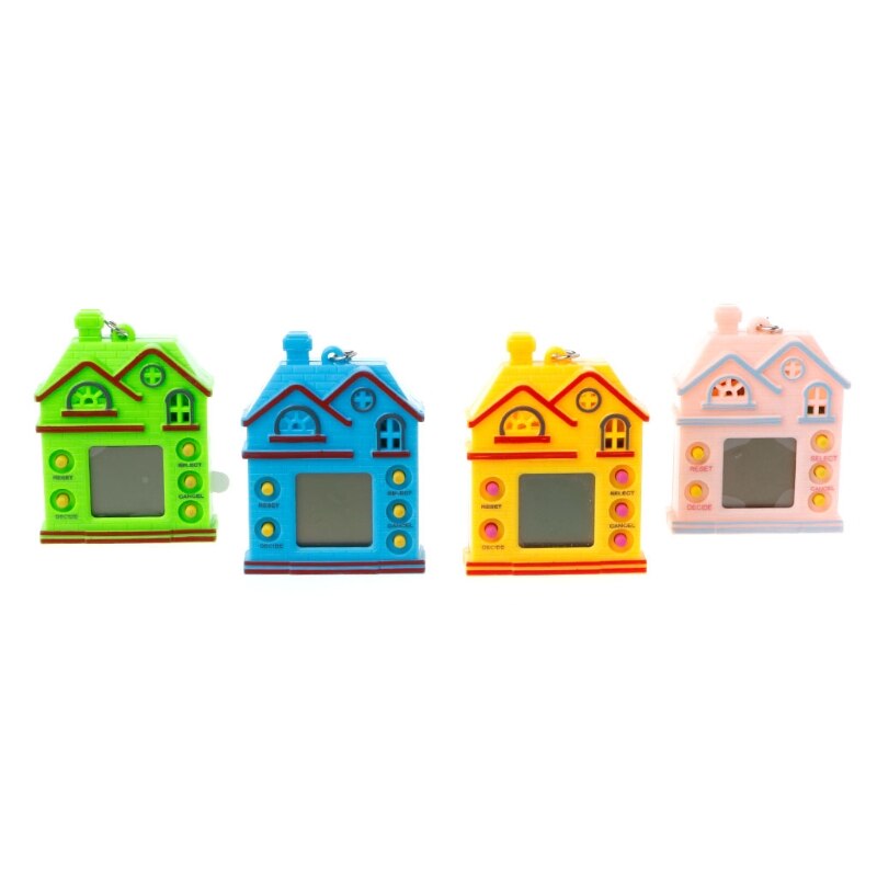 1PC Mini House LCD Virtual Digital Pet Electronic Game Machine With Keychain