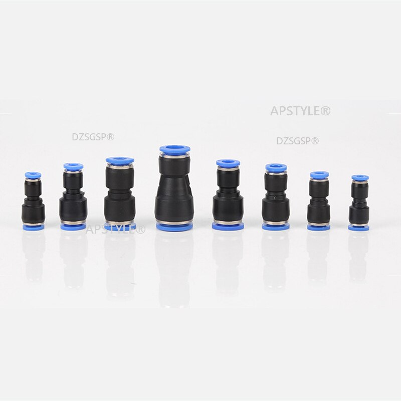 Air Pneumatic 10mm 8mm 6mm 12mm 4mm 16mm OD Hose Tube One Touch Push Into Straight Gas Fittings Plastic Quick Connectors Fitting