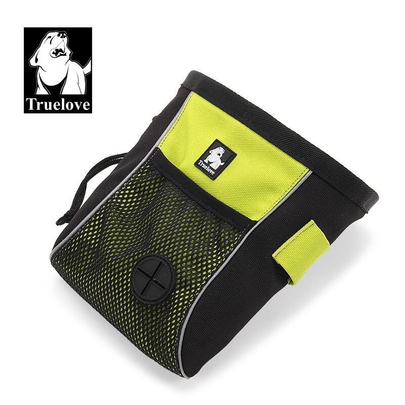 Truelove bærbar rejsehunde tilbehør taske reflekterende kæledyrstræning klip-på taske let opbevaring bæltetaske bækkenpose dispenser: M / Neongul