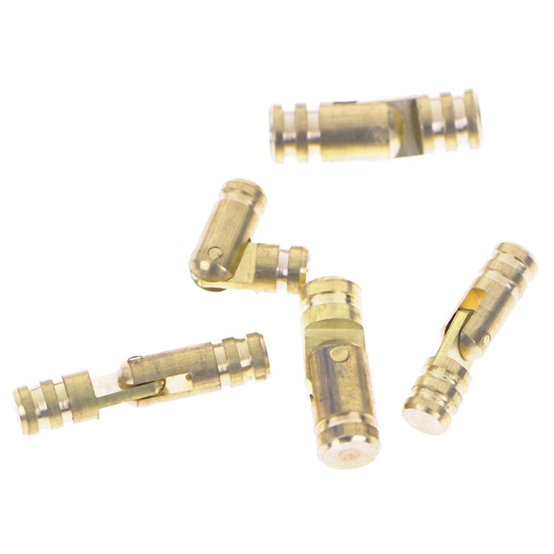 10Pcs Copper Barrel Hinges Cylindrical Hidden Cabinet Concealed Invisible Brass Hinges For Furniture Hardware 20*4mm