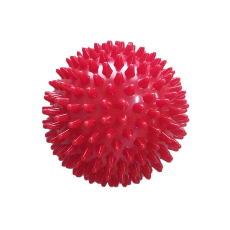 Fitness Balls Durable PVC Spiky Massage Ball Trigger Point Sport Fitness Hand Foot Pain Relief Portable Fitness Equipment: Red