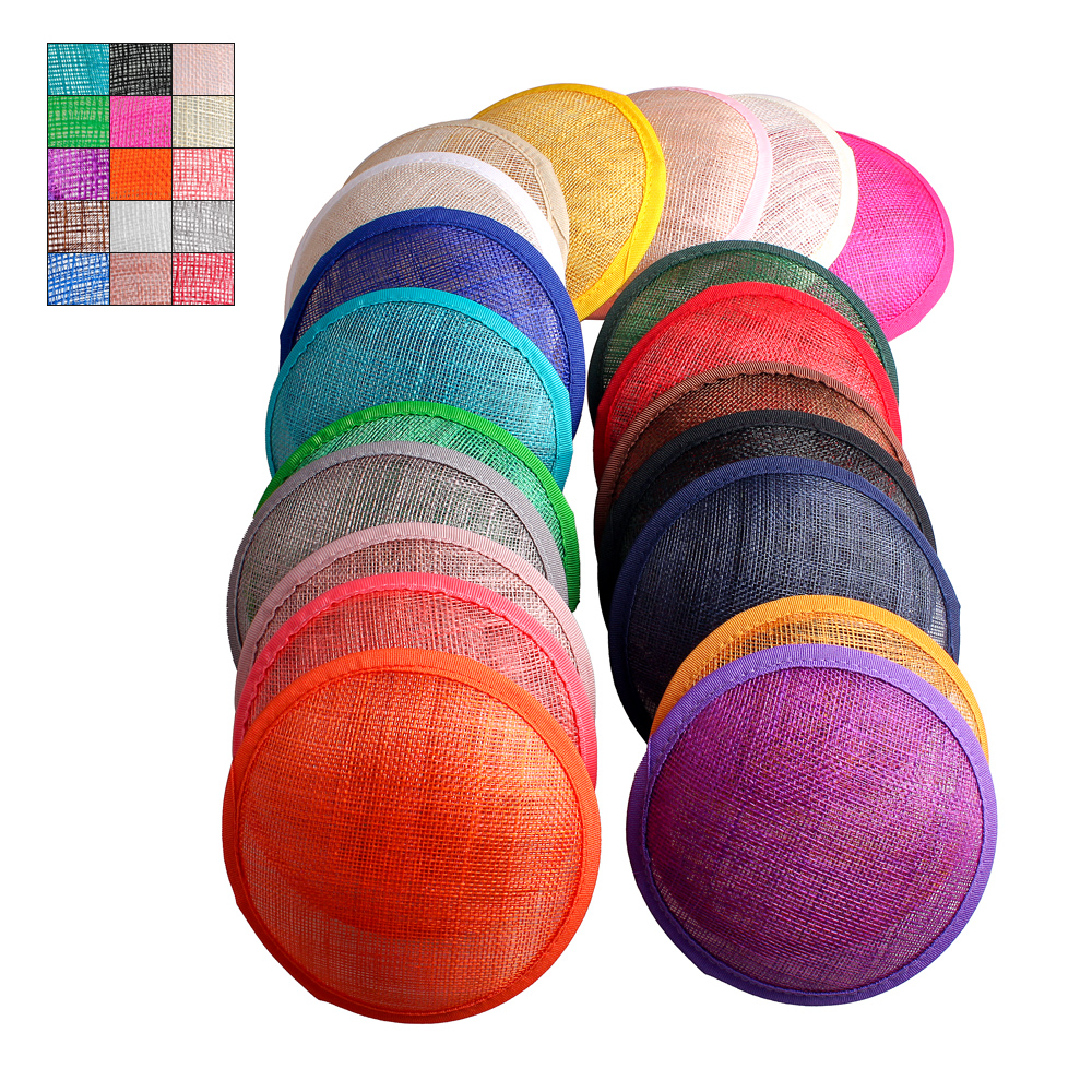 13CM Round Linen Hat DIY Millinery Fascinator Base For Netting Hair Top Hat Women Party Accessory Cap Holder 6PCS/LOT