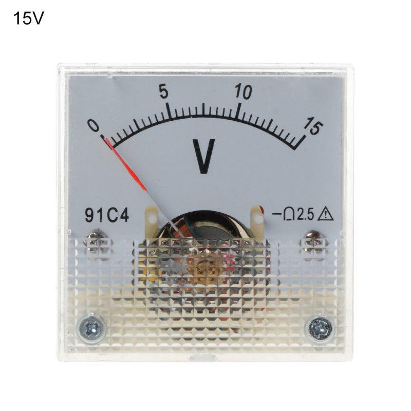 1pc DC Voltmeter Analog Panel Spannung Meter Mechanische Zeiger Typ Mechanische Spannung Meter 3/5/10/15/20/30/50/ 100/150/250V: 15V