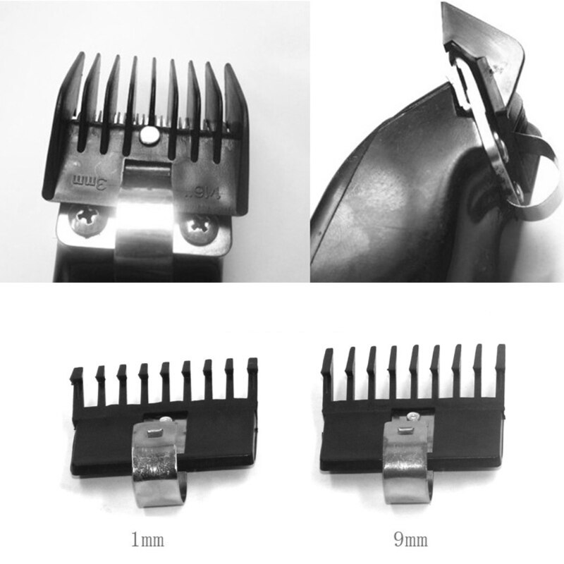 Peine de límite Universal para cortadora de pelo, guía de accesorios, peines, Afeitadora eléctrica, recortadora, guías de corte, herramienta de barbero, 4 piezas, 1/3/6/9mm