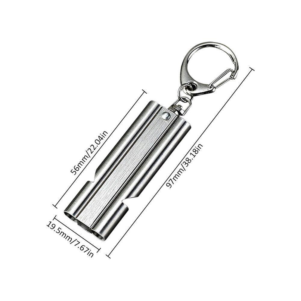 Sifflet en acier inoxydable SOS de survie de randonnée d'urgence de sauvetage de 120 décibels