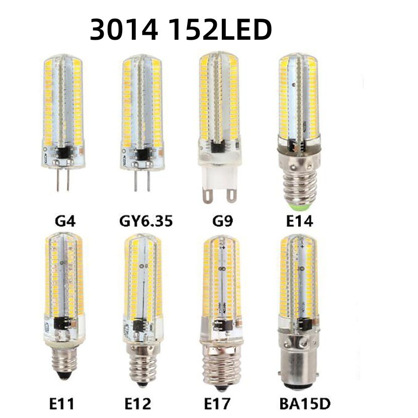 Gy6.35 g4 g9 led 152 led dæmpbar pære 110v 220v lys smd 3014 lysekrone spotlight erstatter 15w kompaktlysstofrør