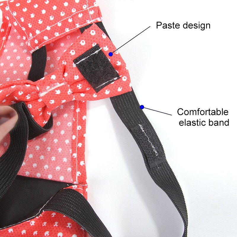 Flowered Pet Diaper for Duck with Bowknot Waterproof and Reusable Elastic Band Farm Clothing Animal Carriers Supplies E2S