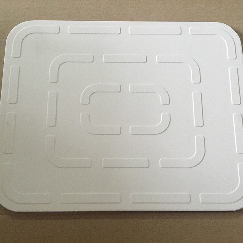 15'' Pizza Stone Board with Steel Handle Square Dish High Temperature Resistance Ceramic Plate Pizza Baking Pan Pizza Stone Tray