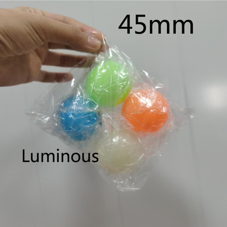 Sticky Wall Ball Set 4 PCS Fun Relieving Pressure Squeeze Stretch Balls Toy for Children Teenagers Adults: 45mm Luminous