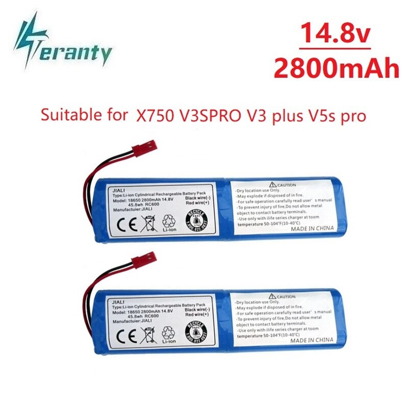 Original Für ILIFE V3 Plus v5s Profi v5spro X750 v3s Profi 14,8 V 2800mAh Akku Roboter Reiniger zubehör teile 2Stck