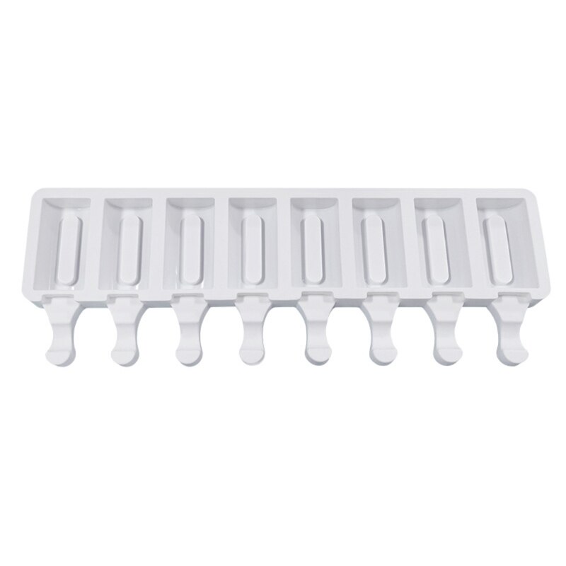 Mold Stripe Silicone Ice-Pop Molds 2/4/8 Cavities Homemade DIY Ice Cream Maker Reusable Easy Release: D08