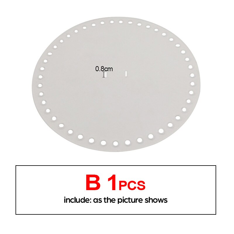 18cm Round Plexiglass Acrylic Sheet for Knitted Bag Cloth Yarn DIY Weave Bag Accessories Handmade 45 holes Crochet Bag 2mm Thick: Type B Without lock