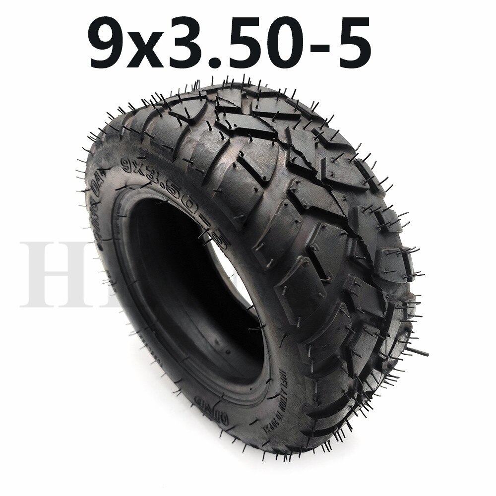 9x3.50-5 Vacuum/Tubeless Tire 9 Inch Wear-resisting Tyre for Electric Skateboard Scooter, Snow Sweepe Parts