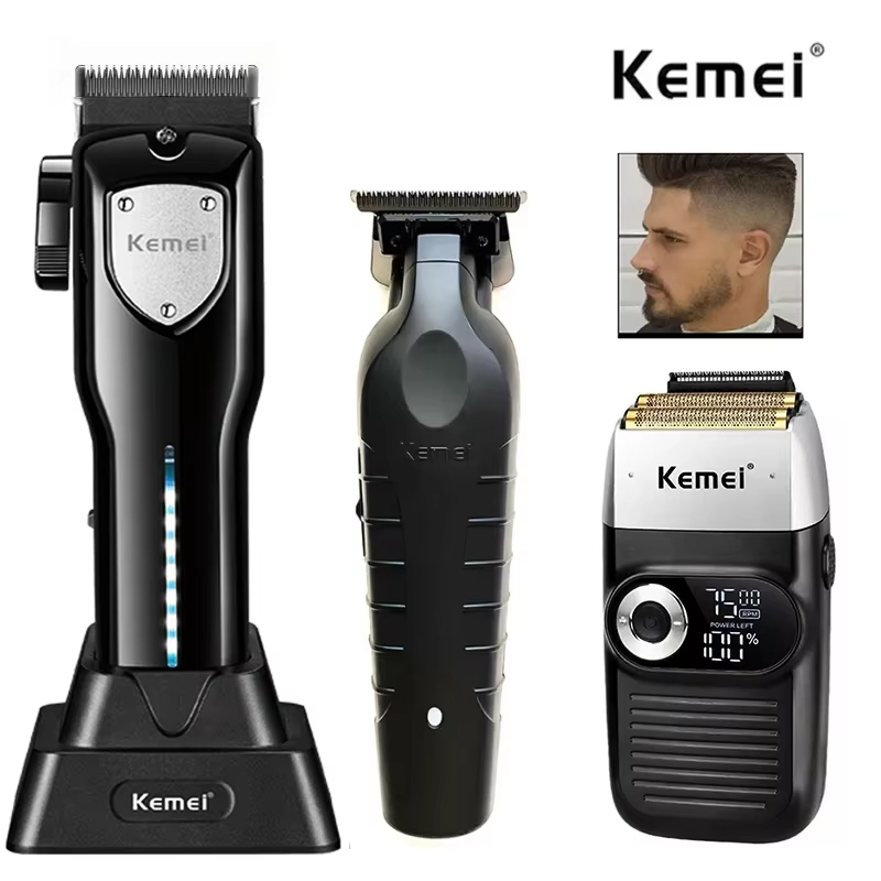 Kemei Hair Clipper Kit, Electric Shaver, Male Hair Cutting Machine, Men's Trimmer Machine, KM-2299, KM,KM-5083