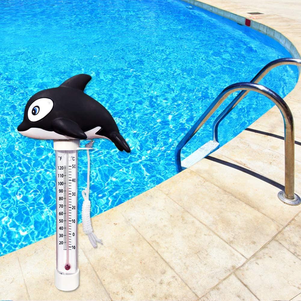 Flytande pool termometer tecknad sköldpadda, isbjörn, delfin, flamma fågel termometer för simbassänger damm test termometrar