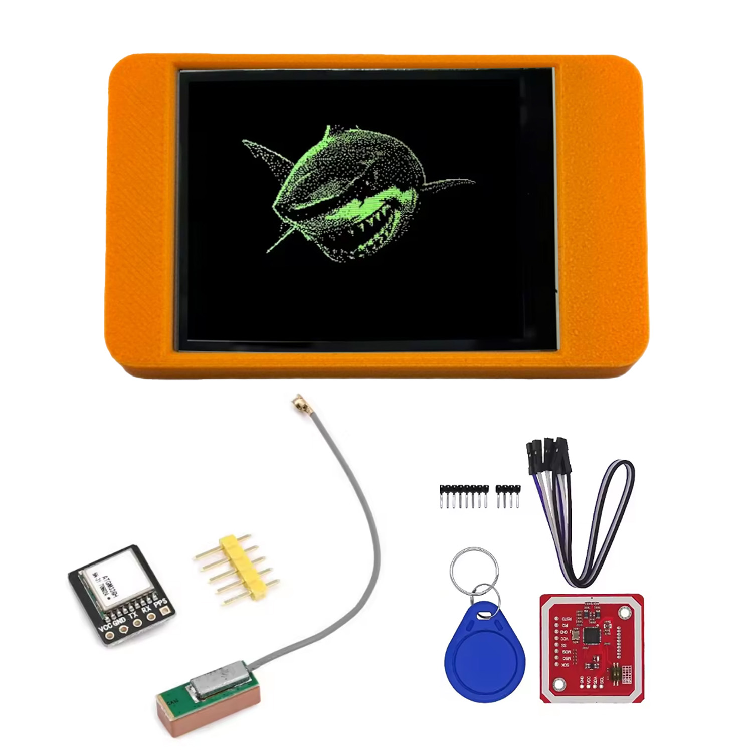 ESP32 Bruce CYD 2432S028 Wi-Fi Bluetooth NFC PN532 GNSS ATGM336H and defensive tools enable network secure & reliable wireless: RED