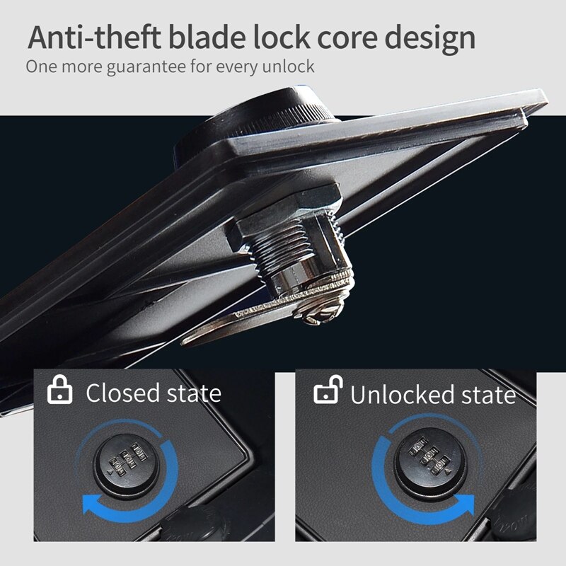 AU05 -Car Security Safe Lock Password Keyless Box Armrest Storage Accessories Fit for Toyota CAMRY -