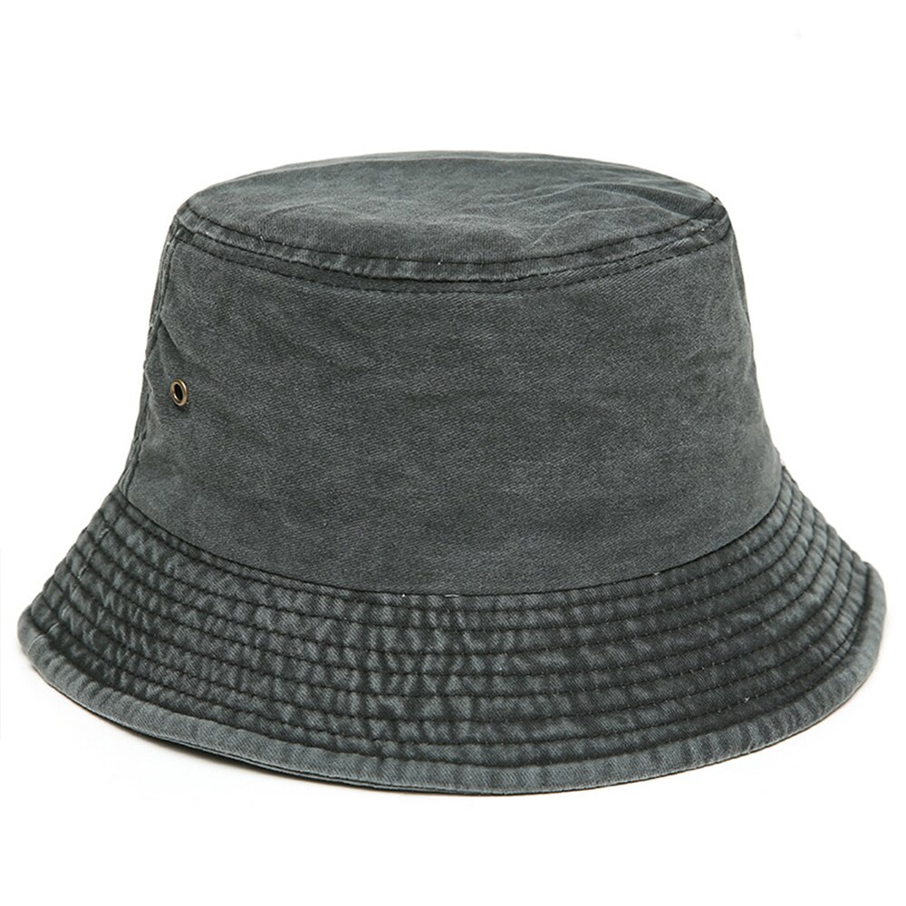 Foldable Fisherman Hat Washed Denim Bucket Hats Unisex Bob Caps Hip Hop Gorros Men Women Panama Bucket Cap