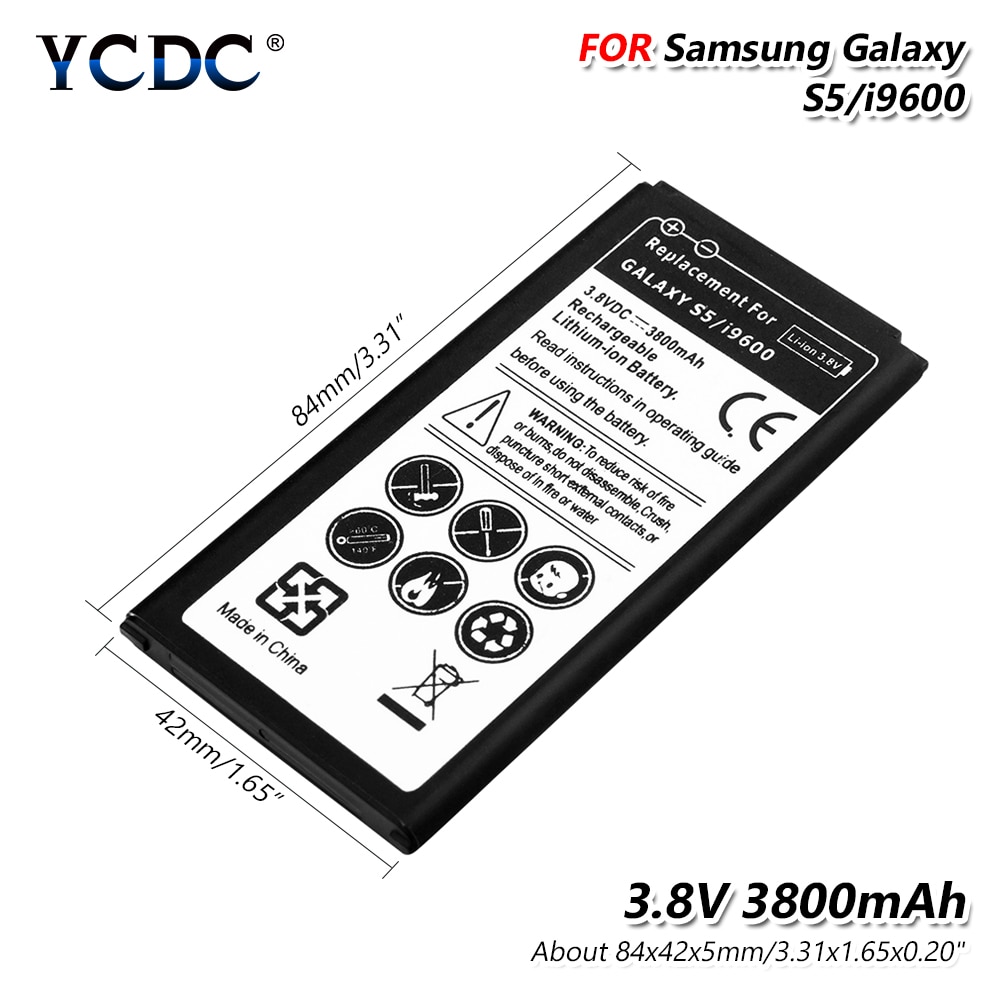 3.8v 3800mah li-ion battery for samsung galaxy s5 i9600 s5 active g900v g900t Replacement Battery Lithium Battery