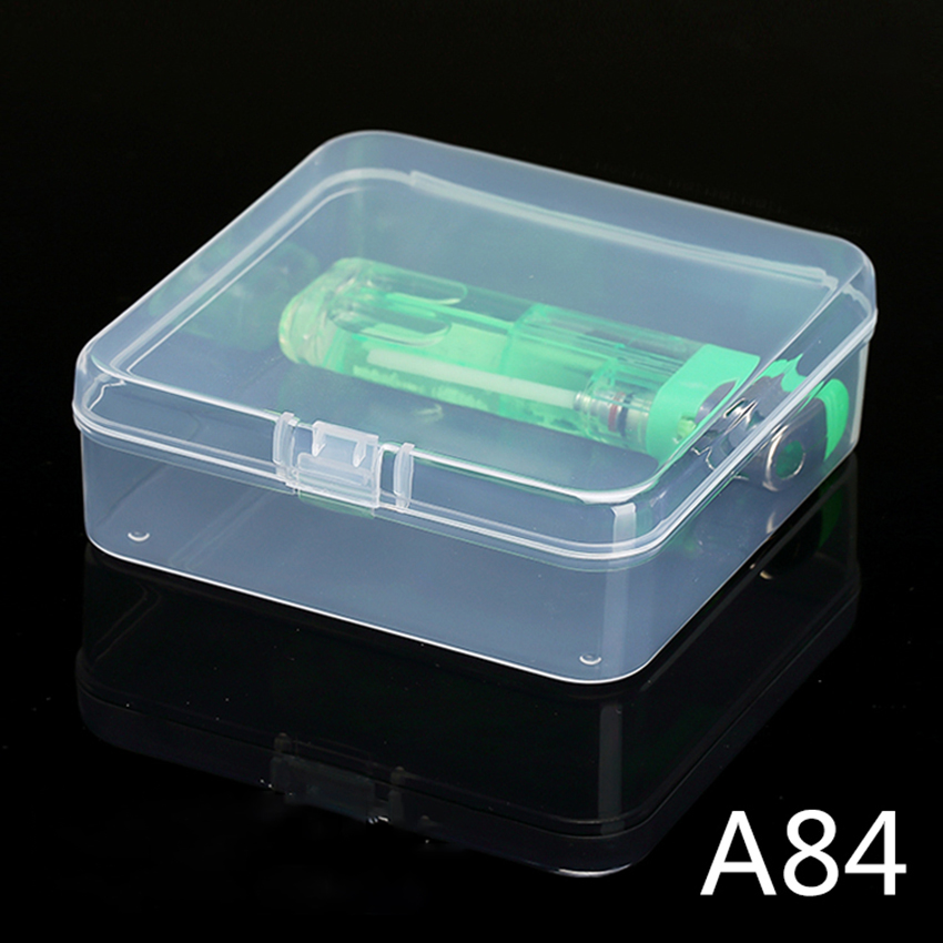 Mini Clear Vierkante Plastic Opslag Containers Doos Met Deksel, 8.4X8.4X2.8Cm, lege Scharnierende Dozen Voor Kralen, Sieraden, Gereedschap