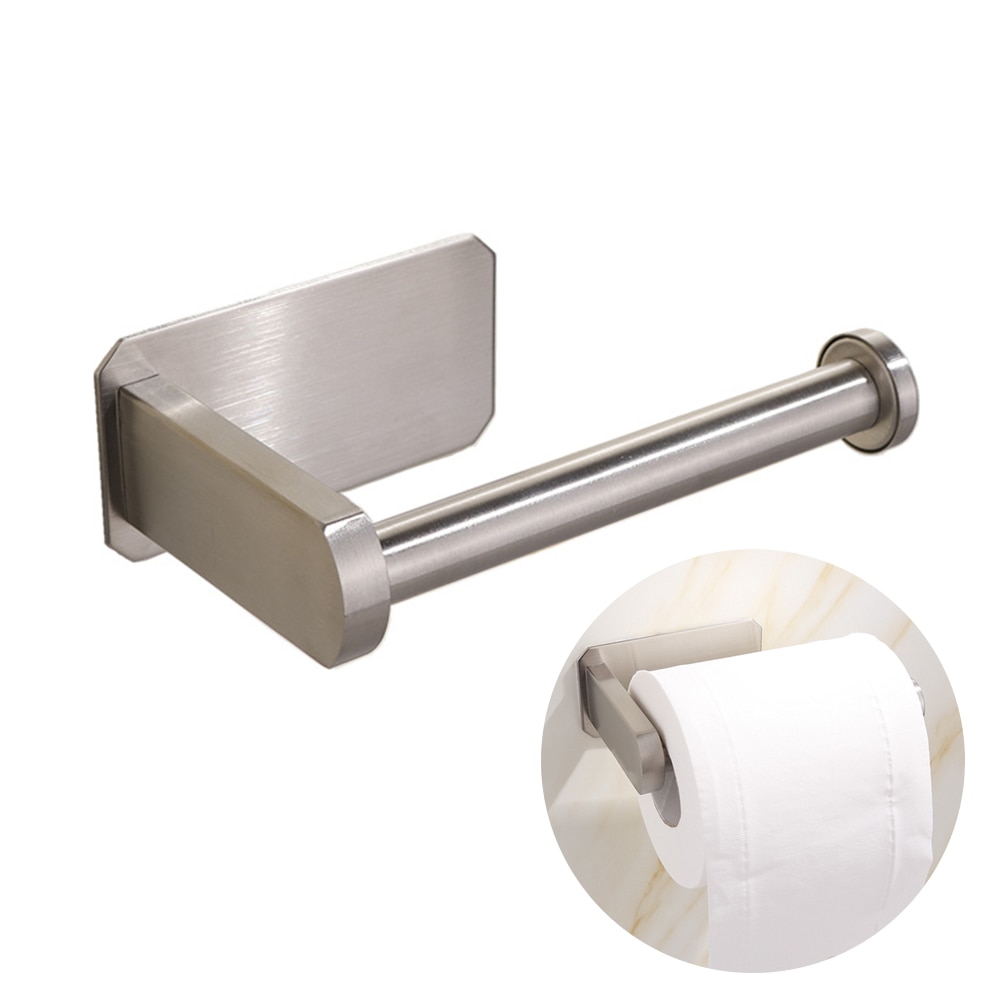 Home Roll Tissue Easy Install Stainless Steel Hotel Bathroom Kitchen Toilet Paper Holder Wall Mounted Pipeline Office