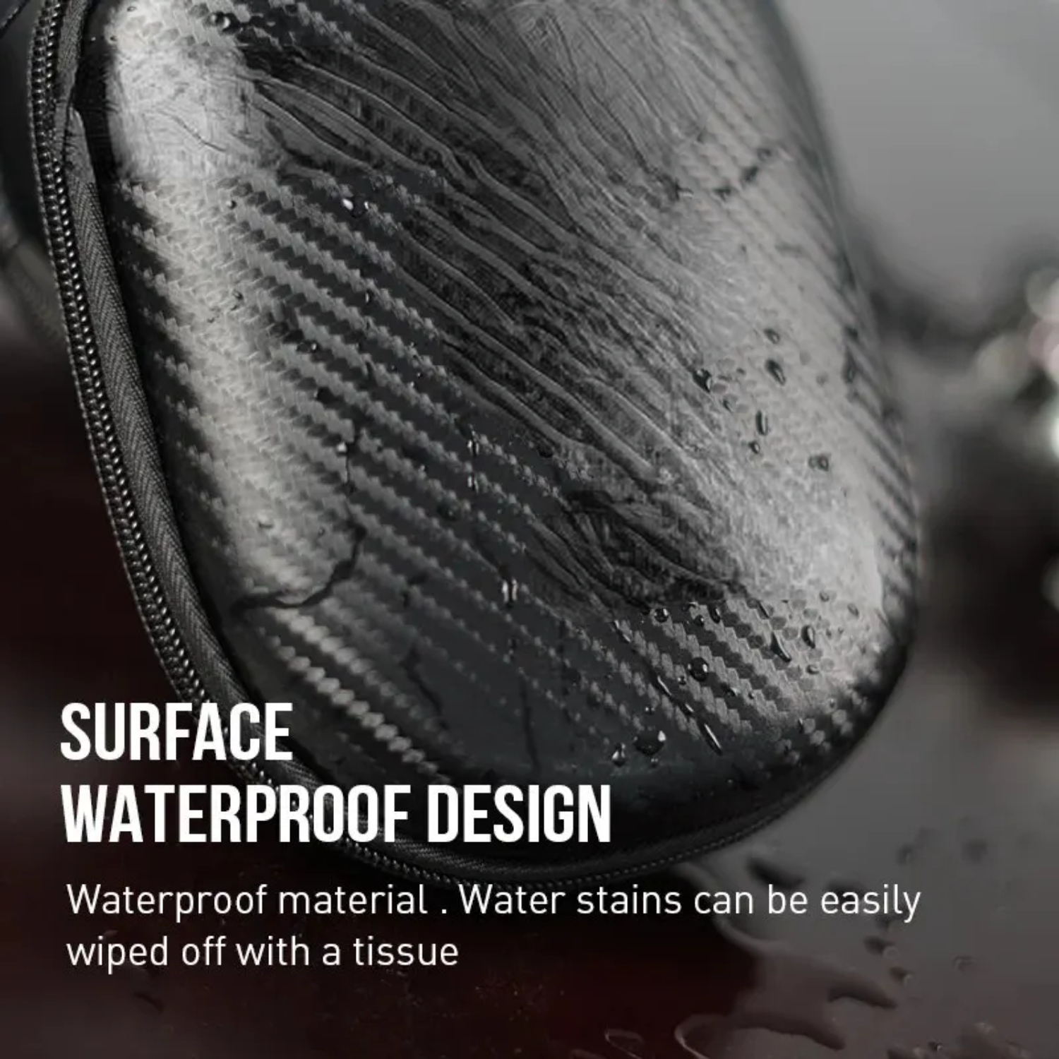 Carrete de pesca Baitcasting de fibra de carbono Commando con funda impermeable