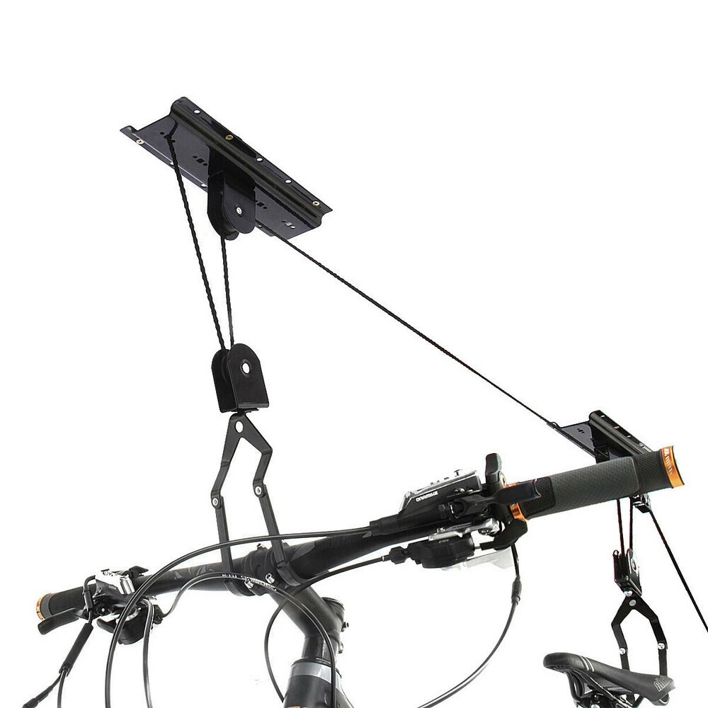 Takløft lastestativ til sykkel sykkel lagring garasje montert heisehjul reol 125 kg metall heis forsamlinger #b