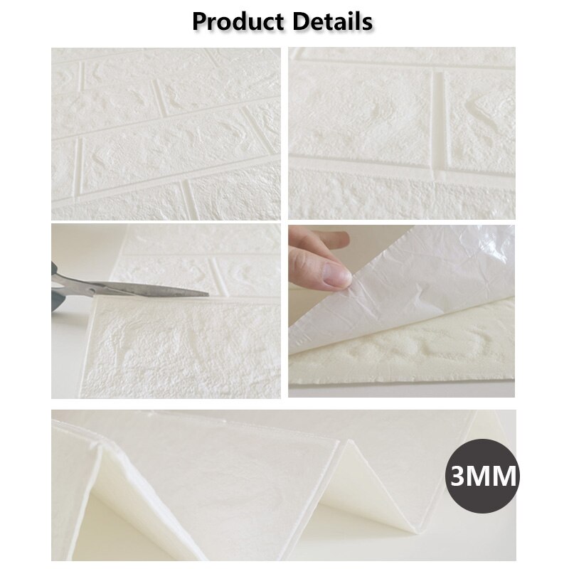 Naklejki ścienne 3D imitacja cegły wystrój domu wodoodporna samoprzylepna tapeta salon kuchnia dekoracja ścienna z pianki