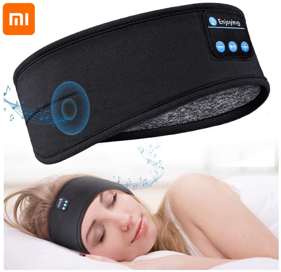 Xiaomi-auriculares inalámbricos para dormir, audífonos con Bluetooth, diadema deportiva elástica y cómoda, máscara de ojos para música, para dormir de lado
