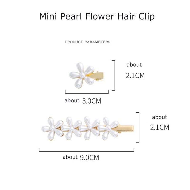 Alloy Pearl Flower Hair Clips Girls Barrette Decoration Hairpins Styling Tool Ornament Party Decoration Hair Accessories