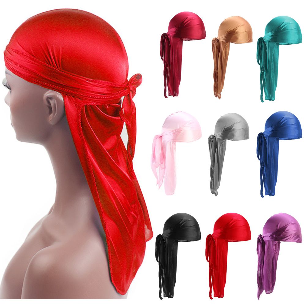 Bandana elástica ajustable para hombre y mujer, gorro de seda para quimio, para la cabeza, Baotou, 10 colores