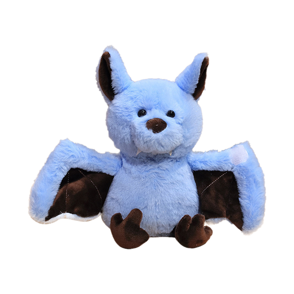 Tegneserie bat plys legetøj mørk alf sød bat baby blød personlighed med søvn fortælling plys legetøj til børn: Blå