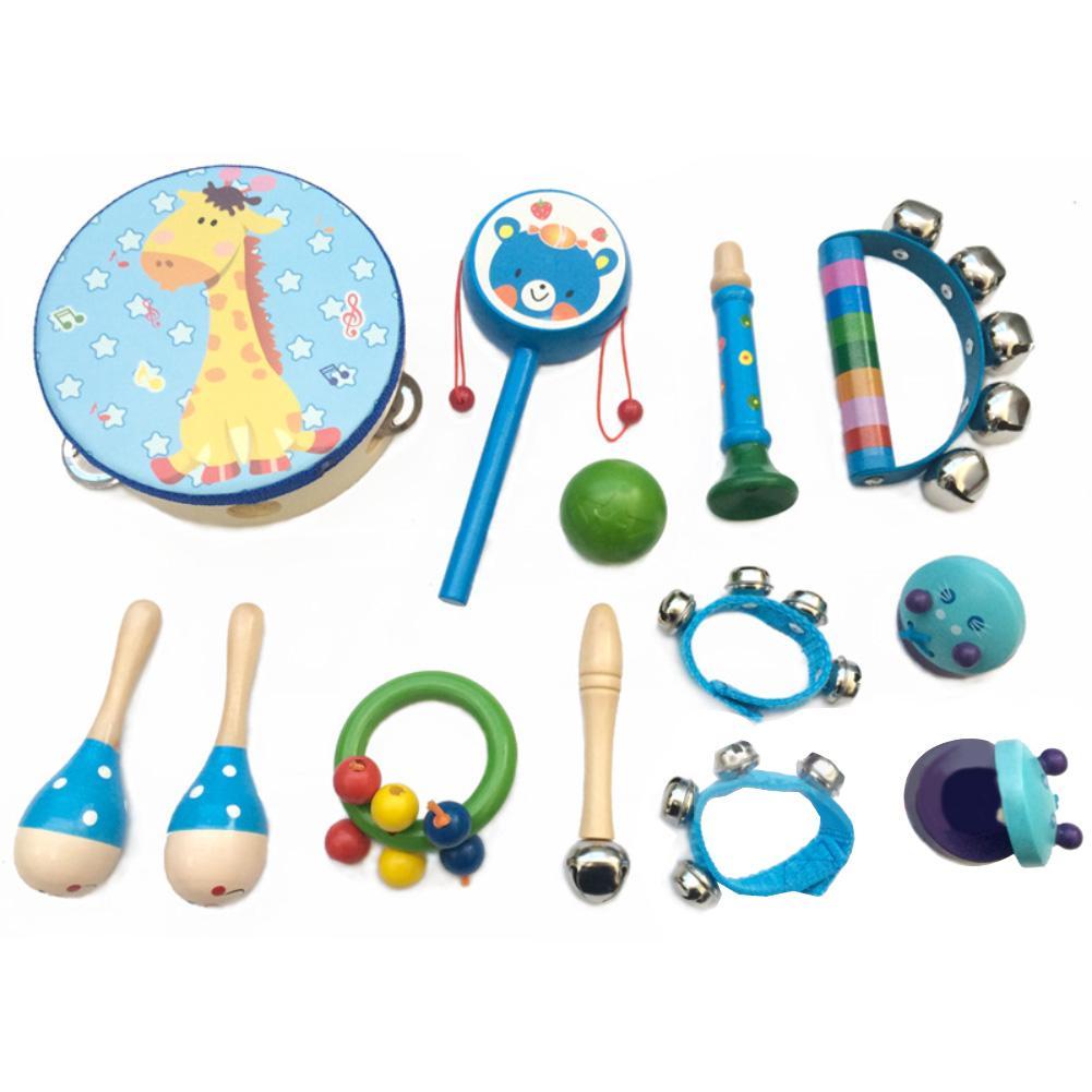 Giocattolo educativo durevole leggero per bambini 13 pz/set Kid strumento musicale a percussione aiuto didattico giocattolo educativo