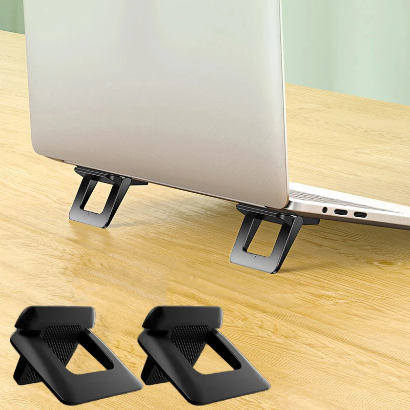 Metalowa składana podstawka pod laptopa Antypoślizgowa podstawa wspierająca Macbook Pro Air Lenovo Thinkpad PC Laptop Mini Cooling Holder Feet