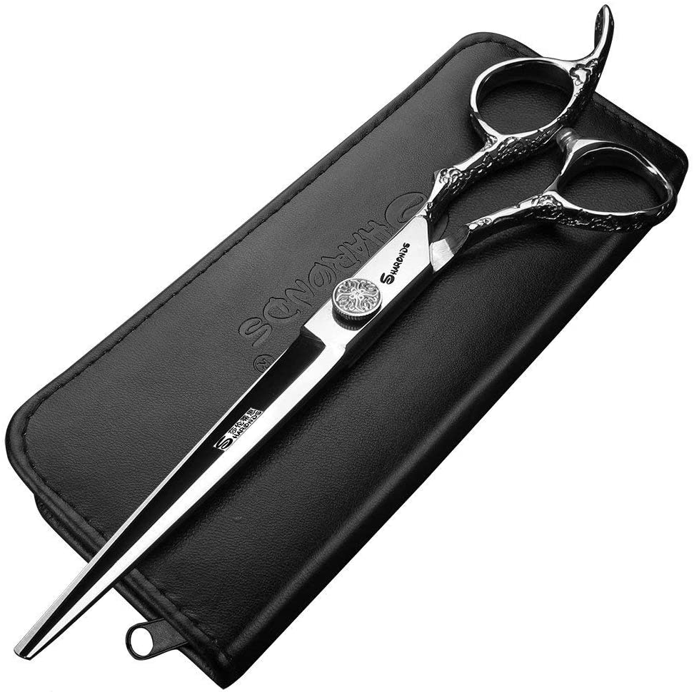 Tijeras profesionales de peluquería, de 7 pulgadas, para peluquería, corte plano: Default Title