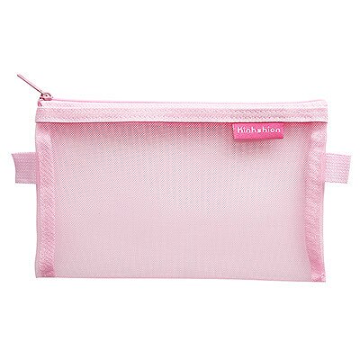 1 st enkel transparent mesh pennfodral kontor student pennfodral nylon skolmaterial färg penna box: 334