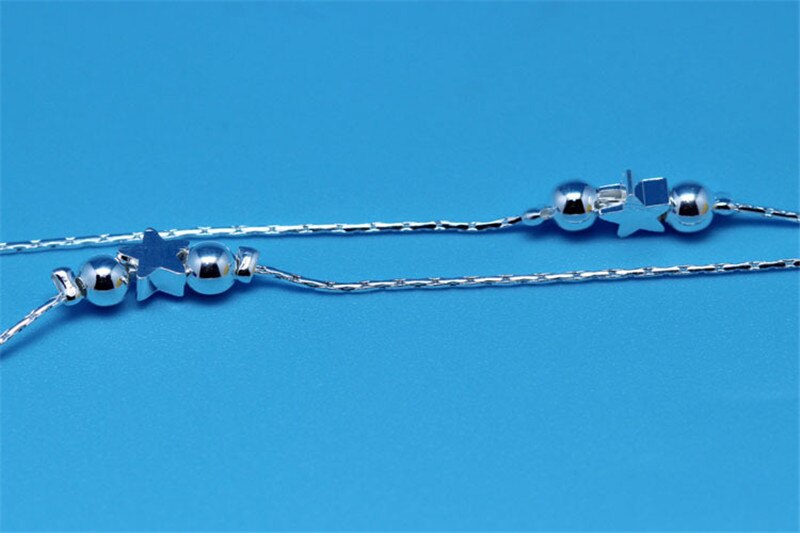 Klassieke Bal Ster Enkelbanden Voor Meisjes Accessoires Mode 925 Sterling Zilveren Armband Vrouwelijke Party Armband Zilveren Dame