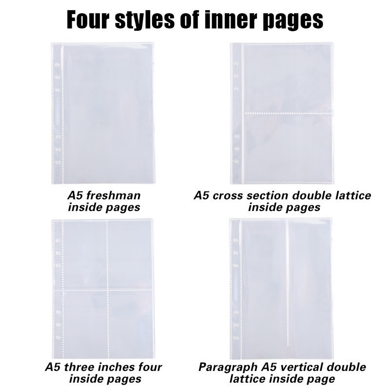Coloffice PP Matte Transparent A4 B5 A5 Holes Loose-Leaf Notebook Case Inner Page Notebook Shell Office School Supplies