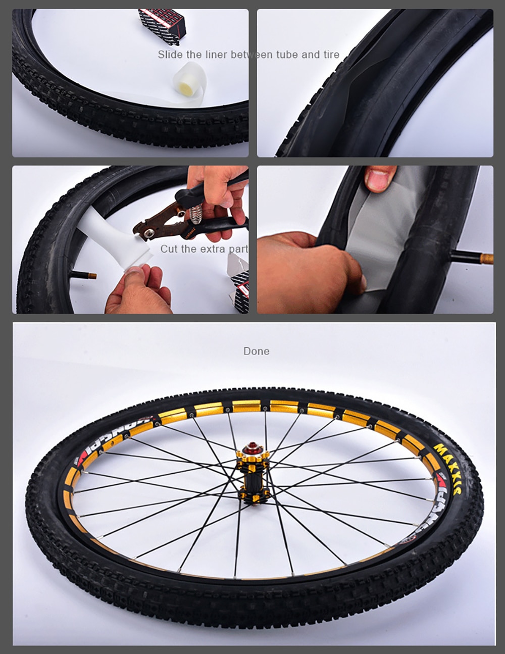 2pcs Bicycle Stab-Resistant Tire Pad MTB Tire Liner Stab Pad Anti-rolling Tires Mat 4 Sizes Tire