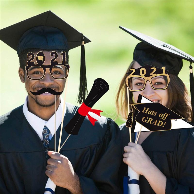 20pcs Handheld Graduation Shooting Props Party Photography Props Photo Supplies